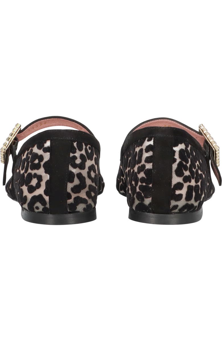 Pretty Ballerinas Leopard Mesh Crystal Buckle Ballet Flat, Alternate, color, Khaki