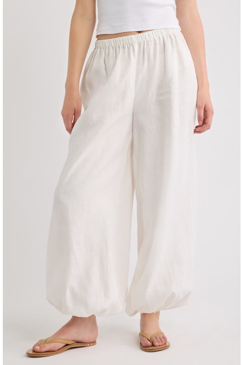Kortez Balloon Pants, Main, color, WHITE
