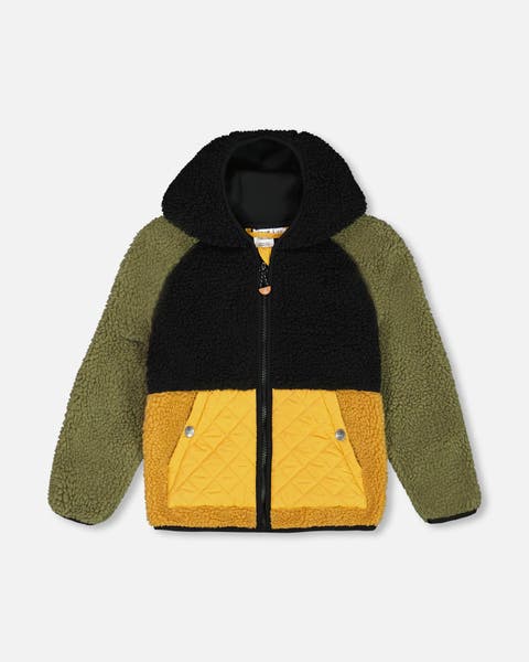 Deux Par Deux Color Block Brushed Jersey Top With Quilted Pocket - Peacoat Black/Beige Deux Par Deux Color Block Brushed Jersey Top With Quilted Pocket - Peacoat Black/Beige