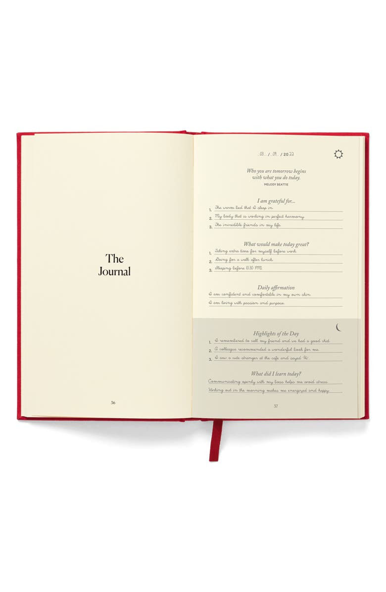 INTELLIGENT CHANGE The Five Minute Journal, Alternate, color, Red