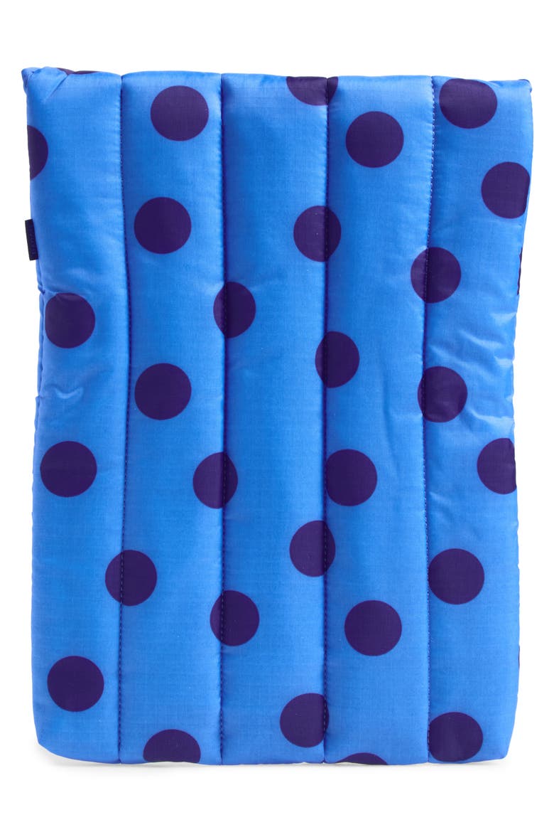Puffy 13/14" Laptop Sleeve, Alternate, color, BLUE POLKA DOT
