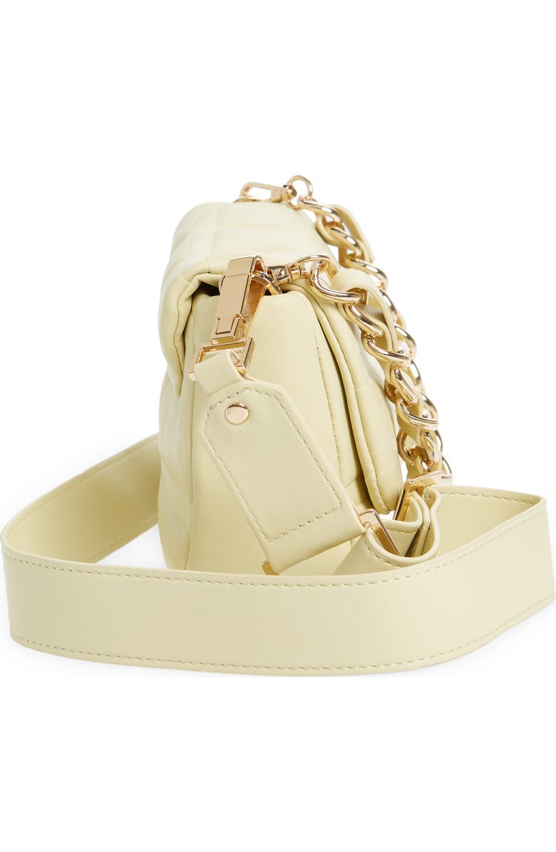 Topshop Cara Quilted Crossbody Bag, Alternate, color, Yellow