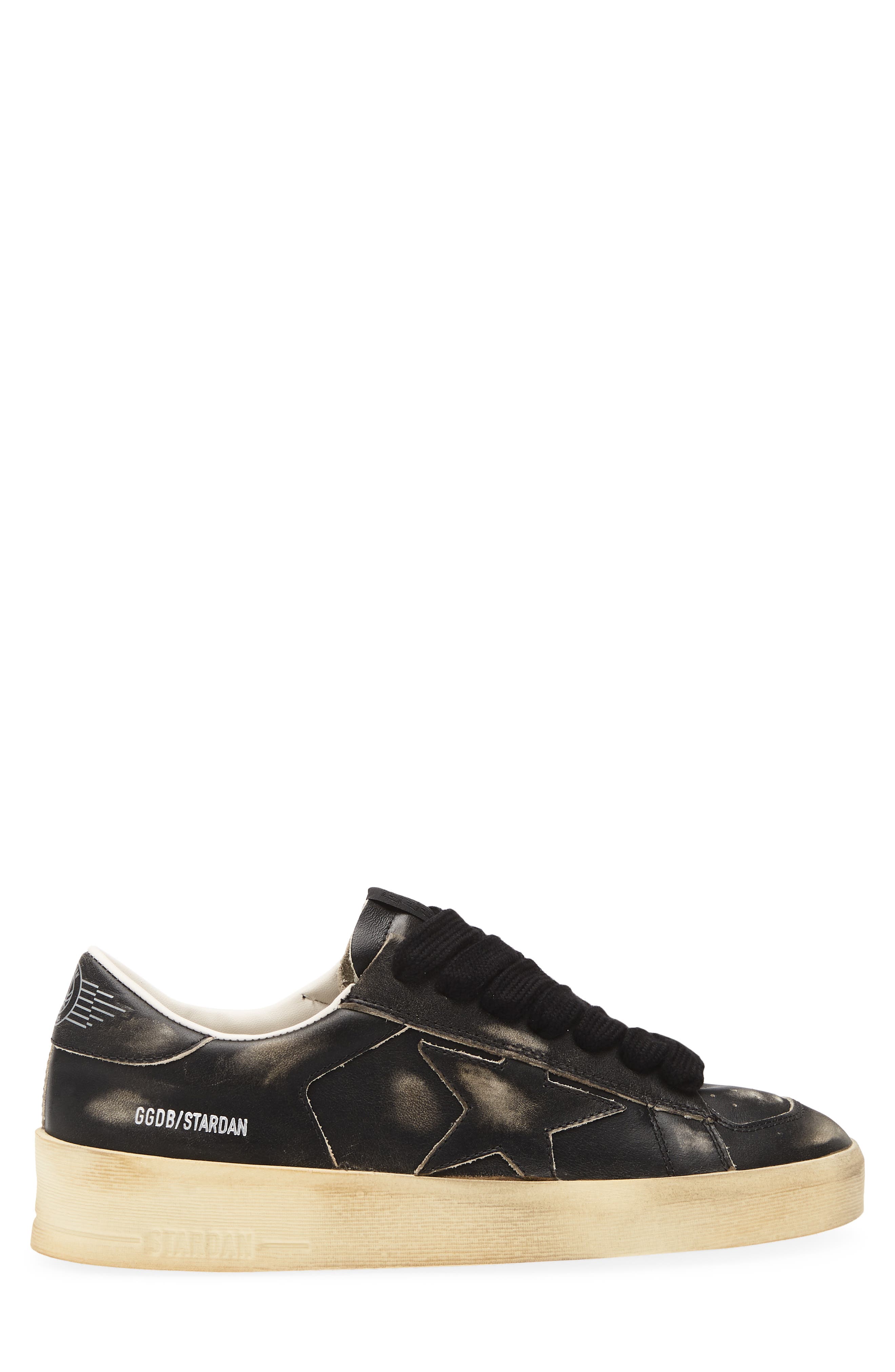 Golden Goose Stardan Low Top Sneaker, Alternate, color, Black