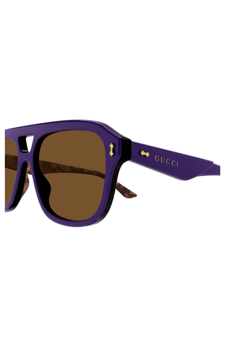 Gucci 57mm Aviator Sunglasses, Alternate, color, 