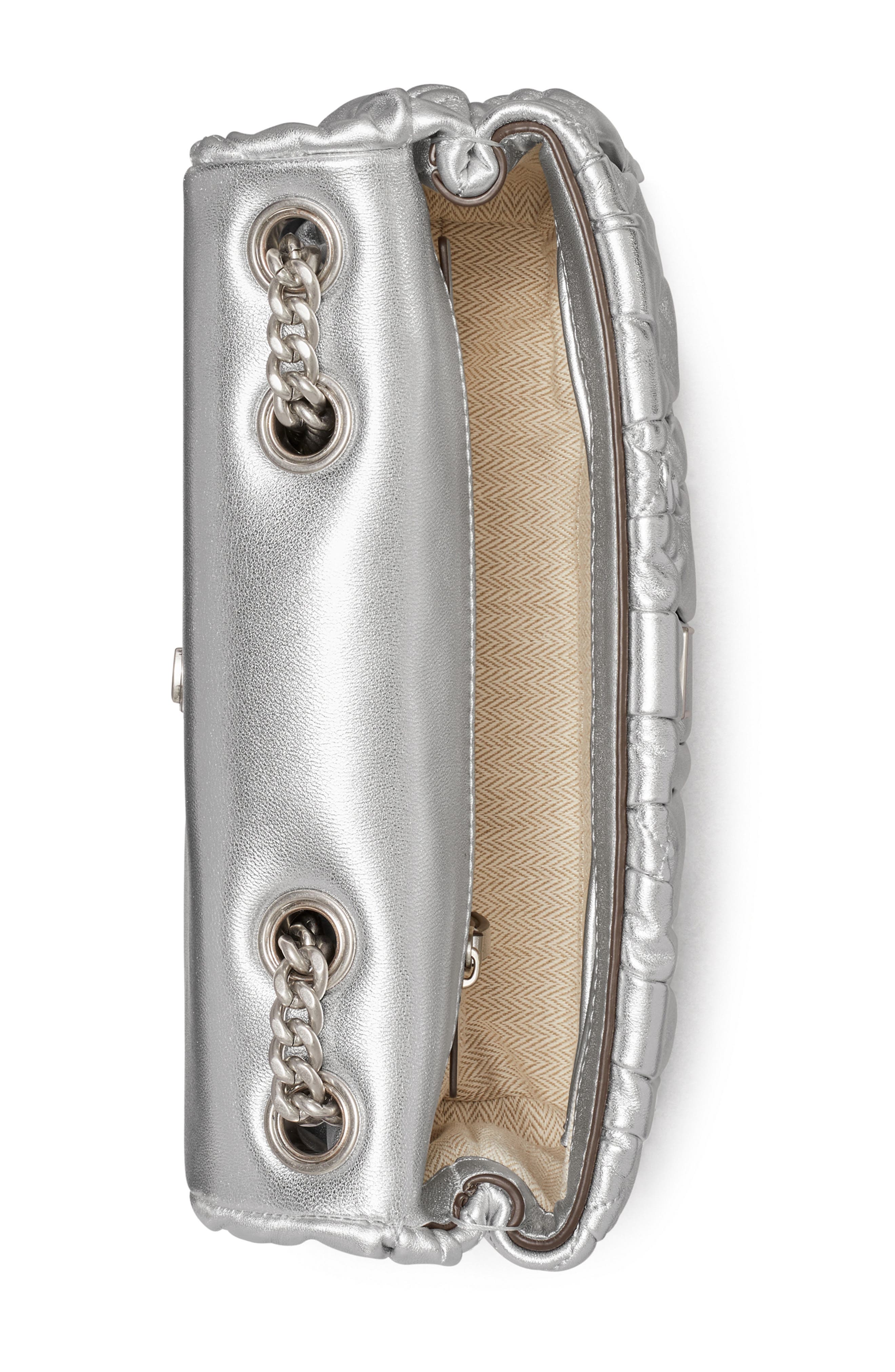 Tory Burch Small Kira Metallic Leather Shoulder Bag, Alternate, color, 