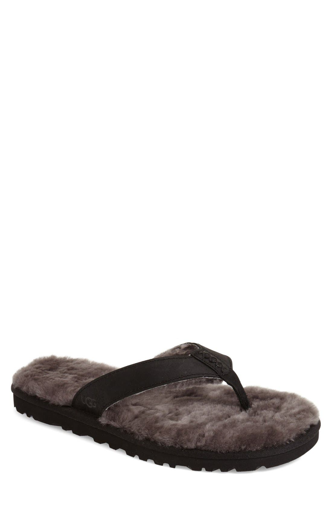UGG<sup>®</sup> 'Classic' Genuine Shearling Lined Sandal, Main, color, 