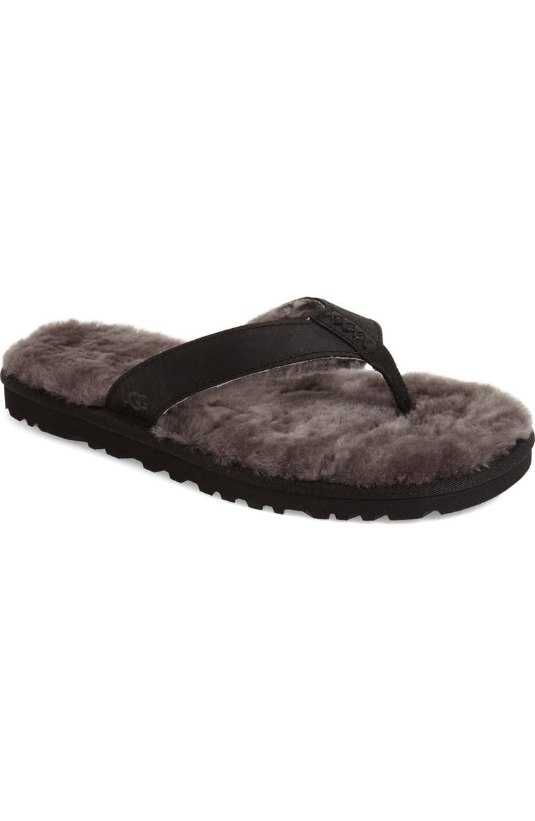 UGG<sup>®</sup> 'Classic' Genuine Shearling Lined Sandal, Main, color,