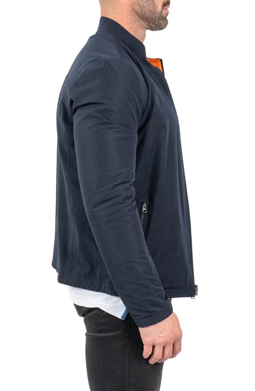 Maceoo Reversible Leather Jacket In Orange