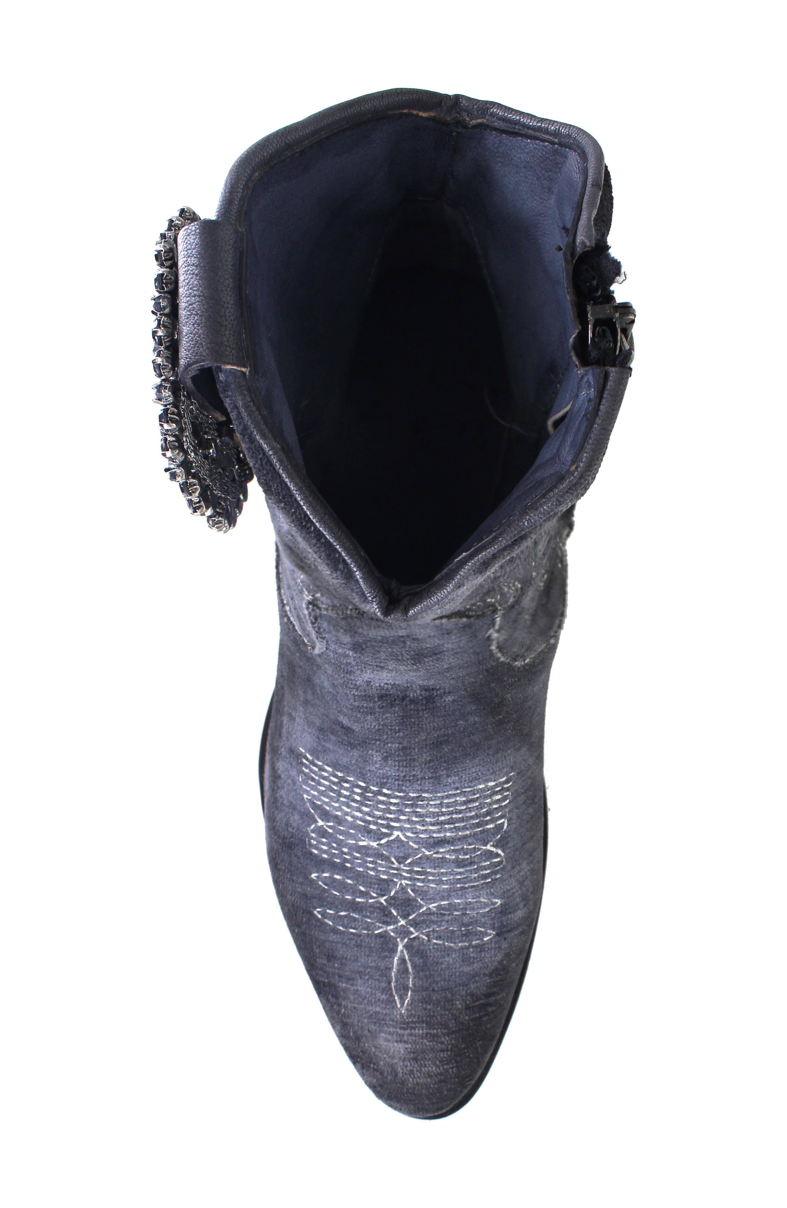 ZIGI Edith Velvet Western Boot, Alternate, color, Gray Velvet