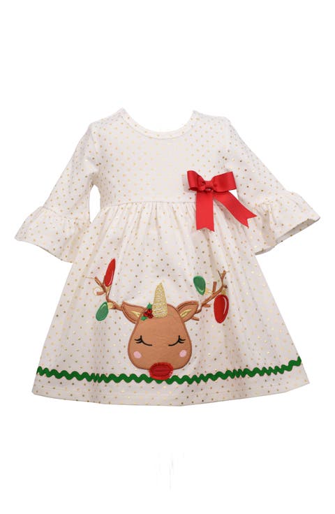 Kids' Deericorn Appliqué Dress (Little Kid)