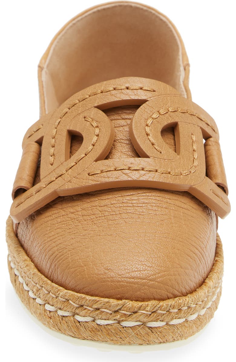 Tod's Kate Chain Detail Convertible Espadrille Flat, Alternate, color, Cammello Chiaro