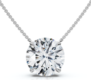 Bliss Diamond Certified 3Ct  Diamond Solitaire Pendant 14k Gold 18" Necklace Lab Grown