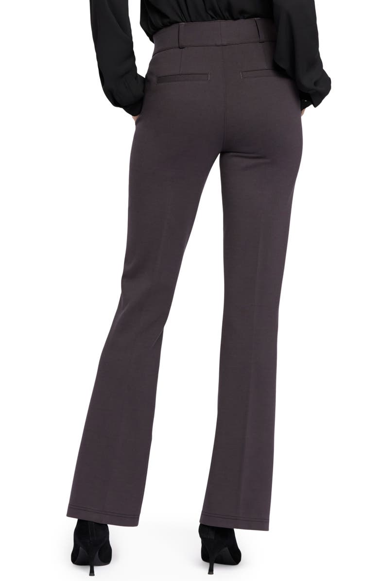 NYDJ Pull-On Flare Leg Ponte Knit Trousers, Alternate, color, Cordovan