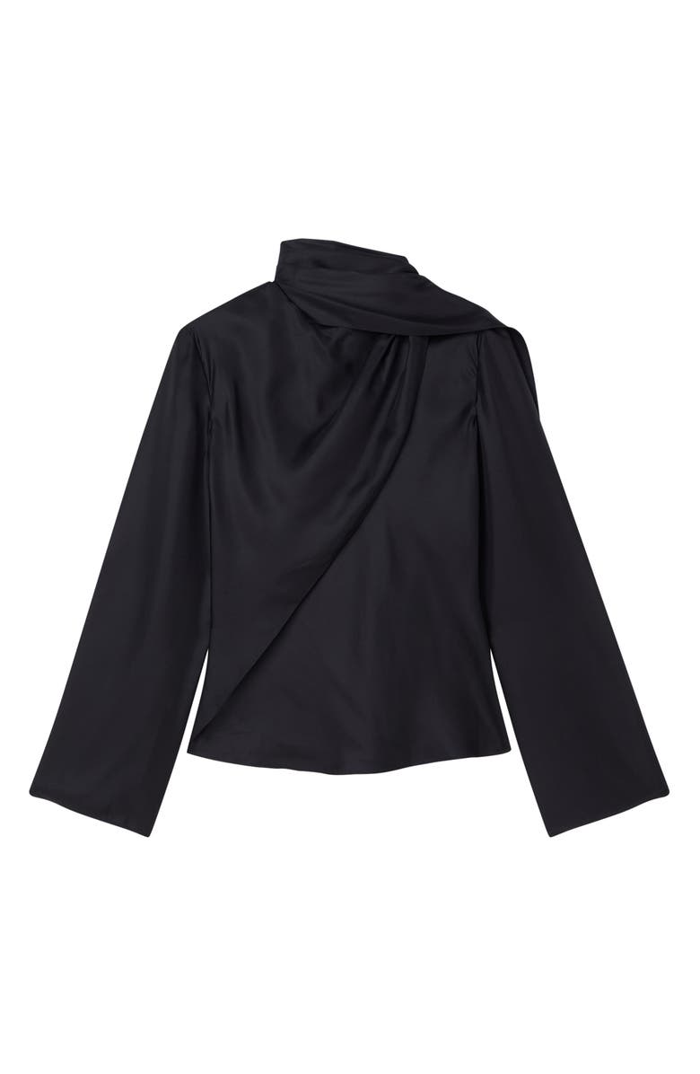 Róhe Long Sleeve Silk Foulard Top, Alternate, color,