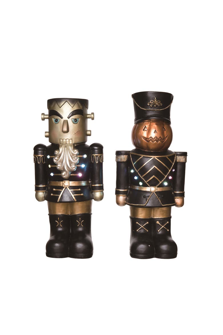Light Up Halloween Nutcracker Multicolored Tabletop Decor, Main, color, Multicolored