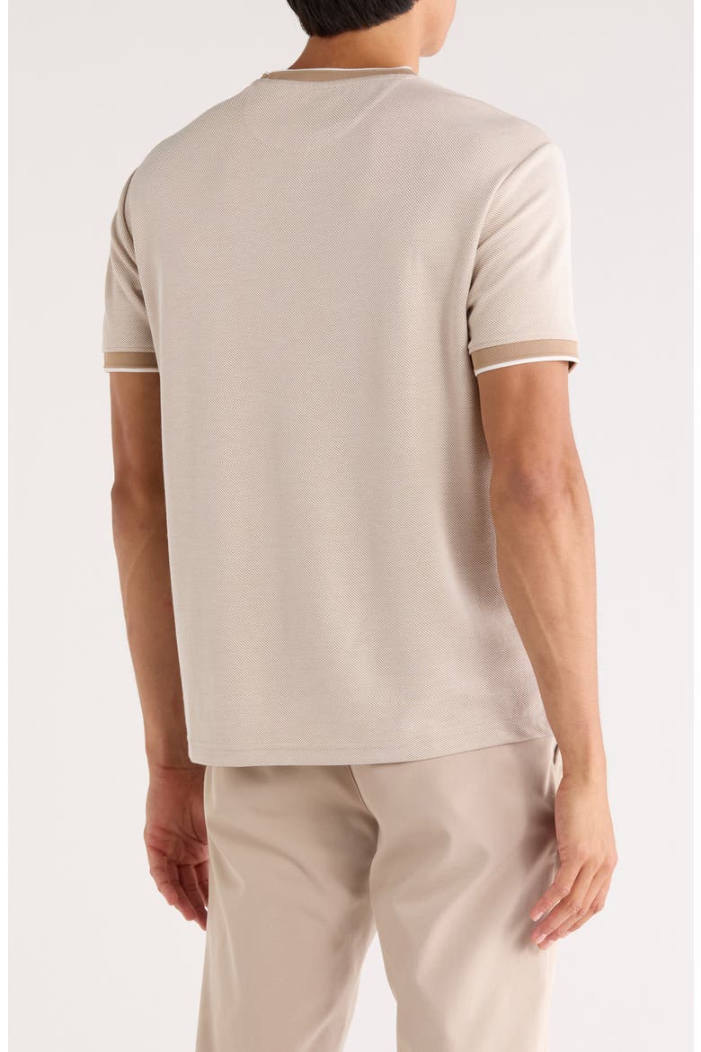 Contrast Tipping Short Sleeve T-Shirt, Alternate, color, SAND
