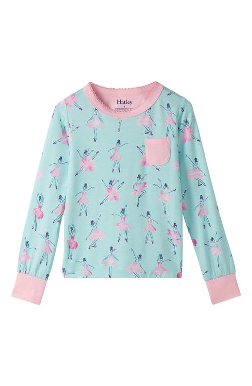 Hatley Kids' Ballet School Fitted Two-piece Pajamas In Green