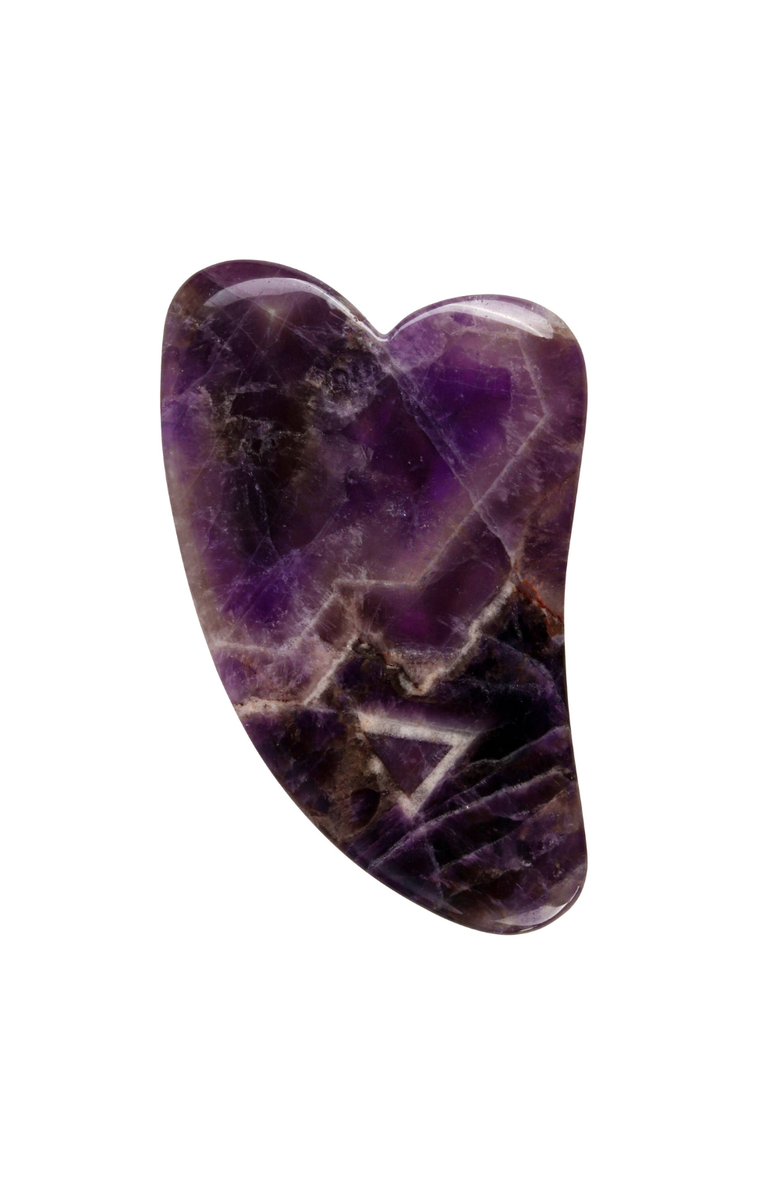 White Lotus Beauty Premium Amethyst Gua Sha, Main, color, Purple