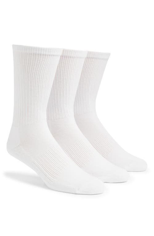 Nordstrom 3-pack Everyday Cotton Blend Crew Socks In White