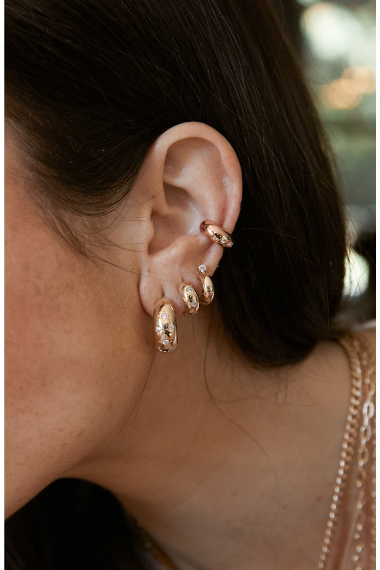 Medium Aura Diamond Hoop Earrings, Alternate, color, 14K YELLOW GOLD