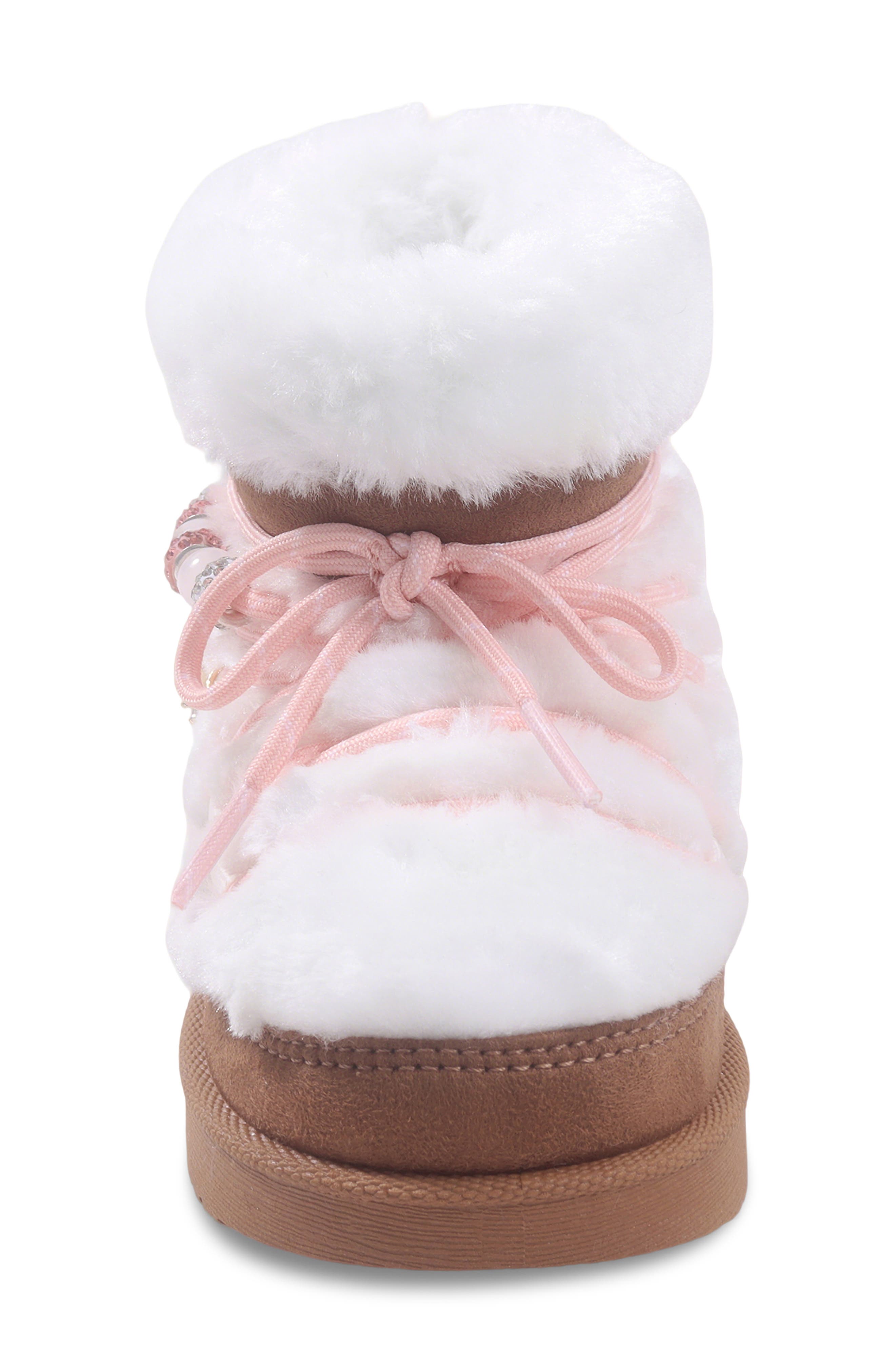 Kids' Nevi Faux Fur Winter Boot, Alternate, color, BROWN