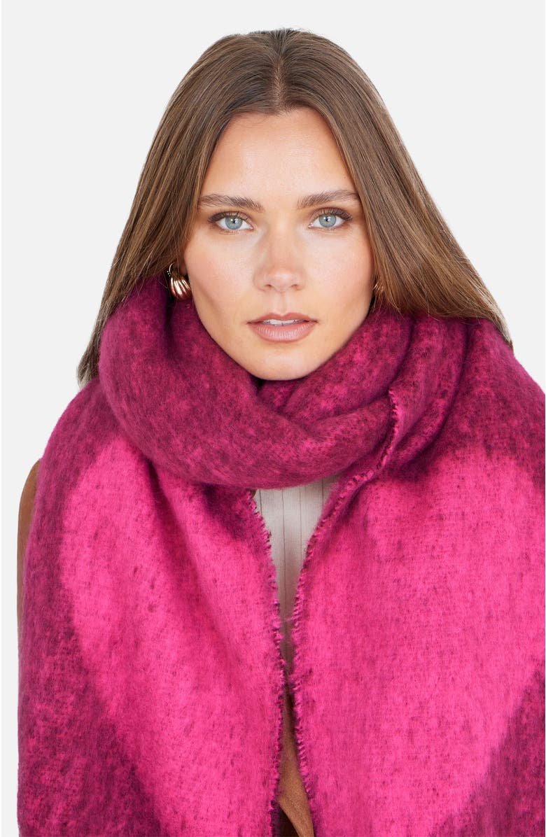 Yumi Heart Super Fluffy Scarf, Alternate, color, Multi