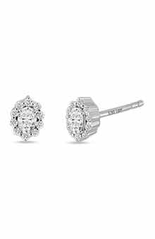 Bony Levy Rita 18K White Gold Diamond Halo Stud Earrings