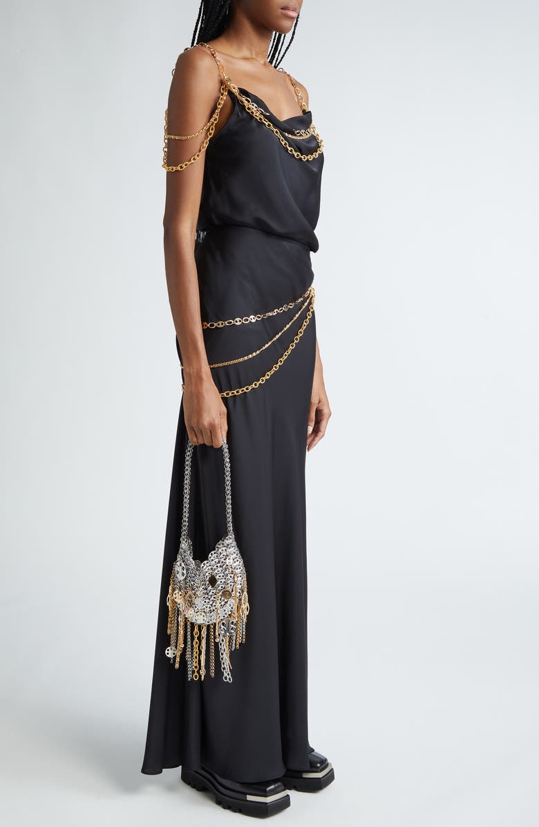 Rabanne 1969 Nano Iconic Tassel Shoulder Bag, Alternate, color,