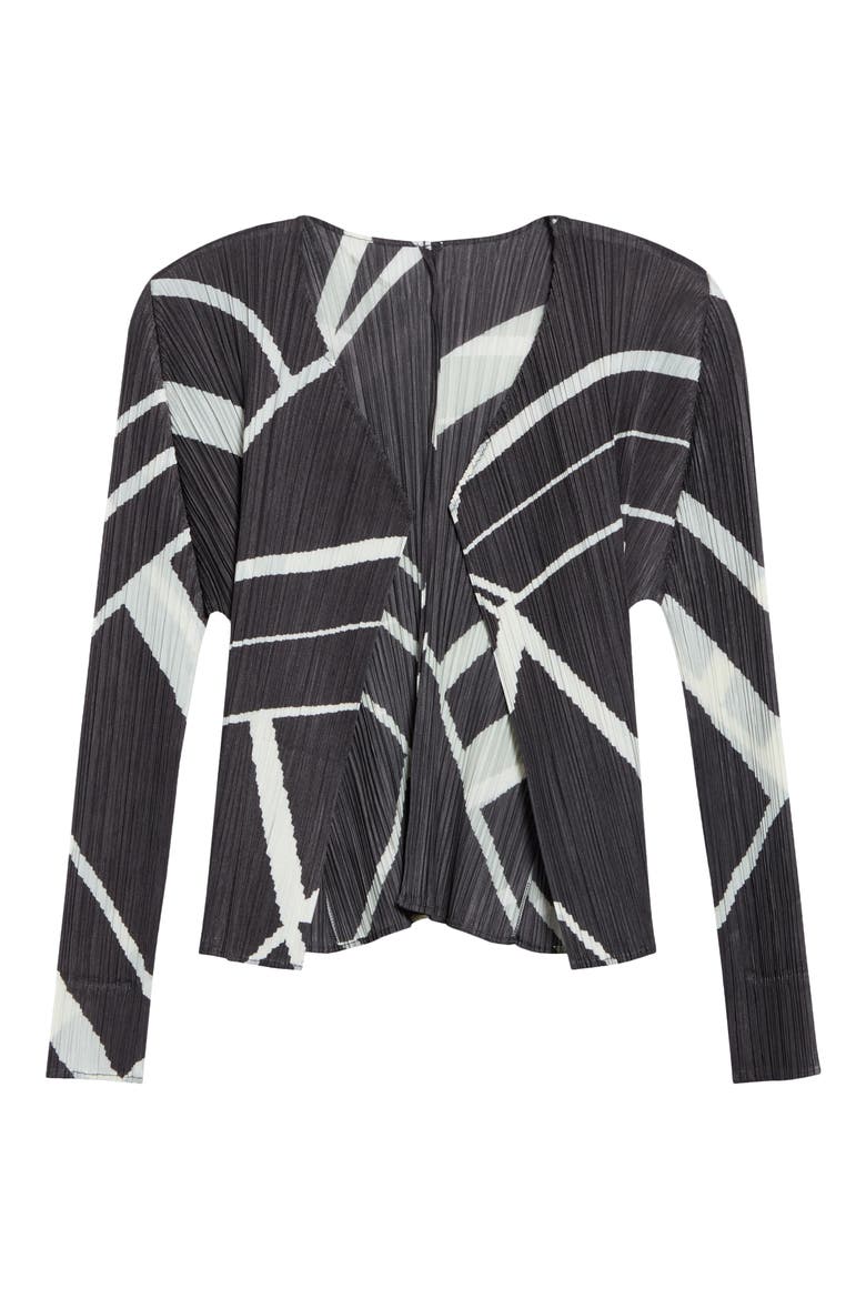 Fold Line Open Cardigan, Alternate, color, CHARCOAL