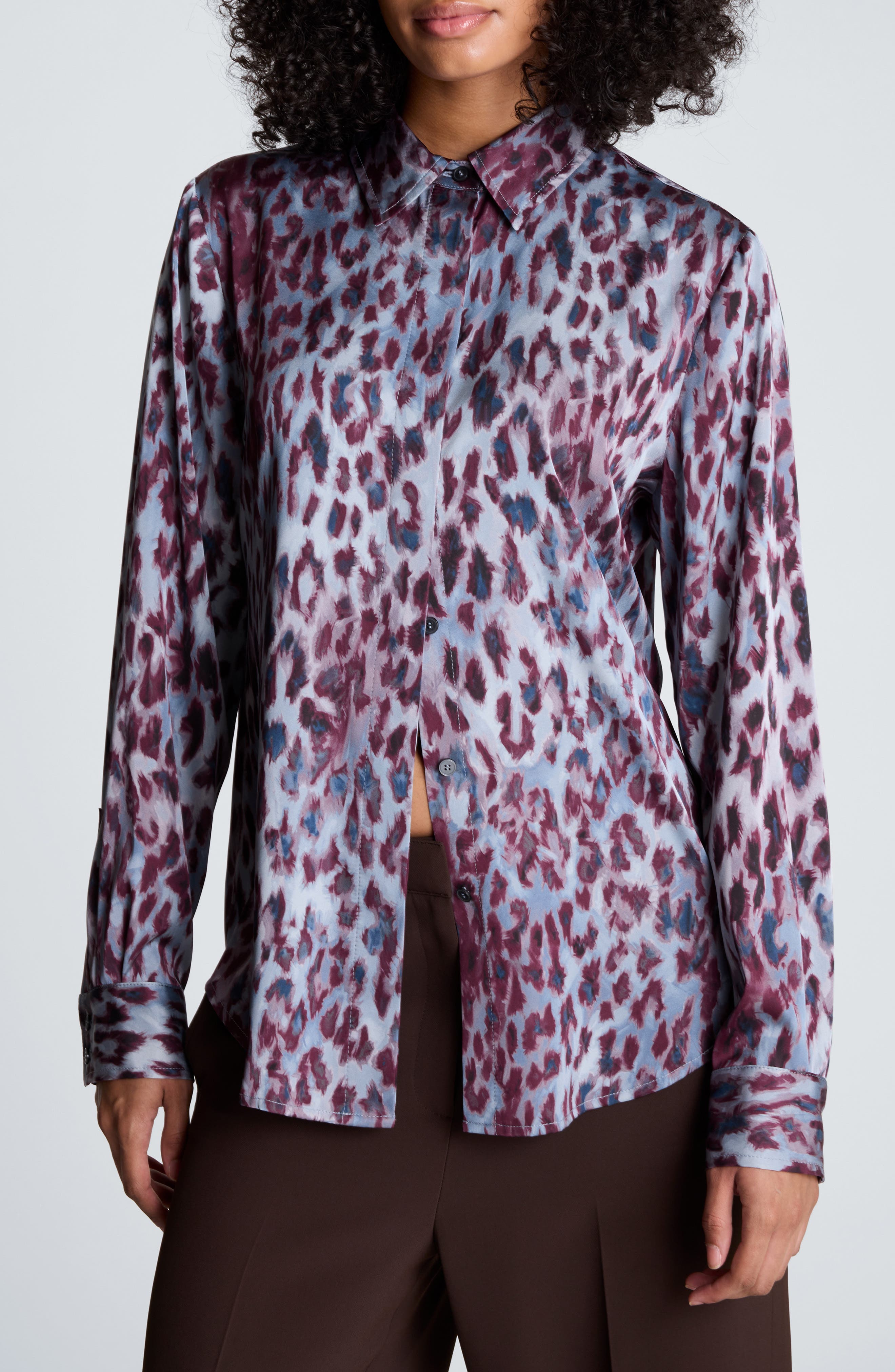 Long Sleeve Satin Shirt