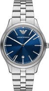 Emporio Armani Dario Three-Hand Stainless Steel Bracelet Watch, 41mm