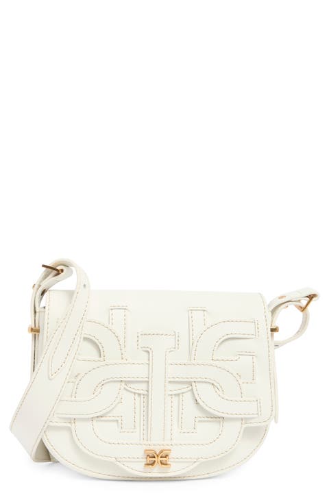 Small Bay Leather Saddle Crossbody Bag