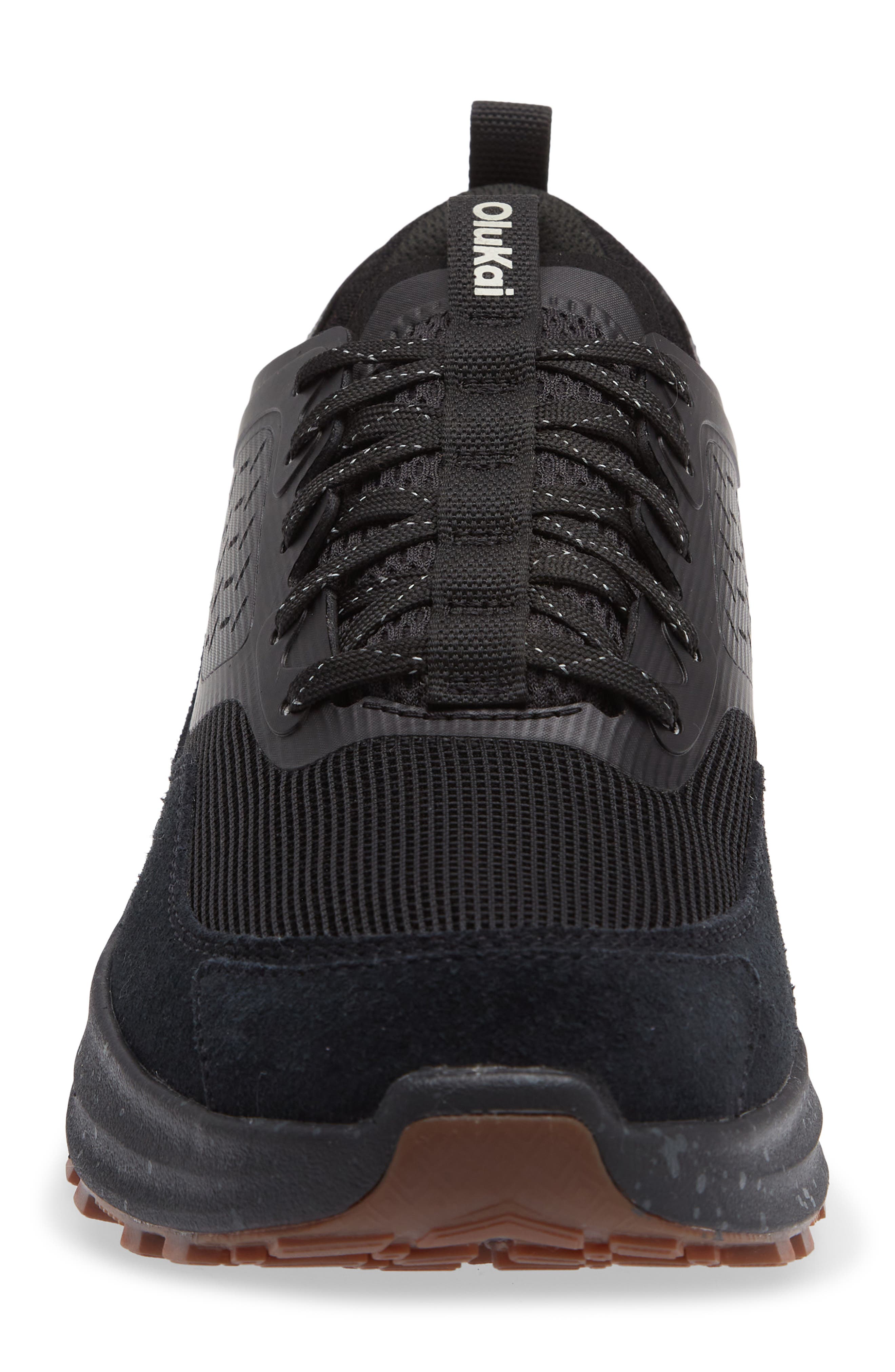 OluKai Makiki Water Resistant Trail Sneaker, Alternate, color, Black/ Black