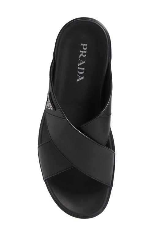 Prada Sandali Slide Sandal In Nero