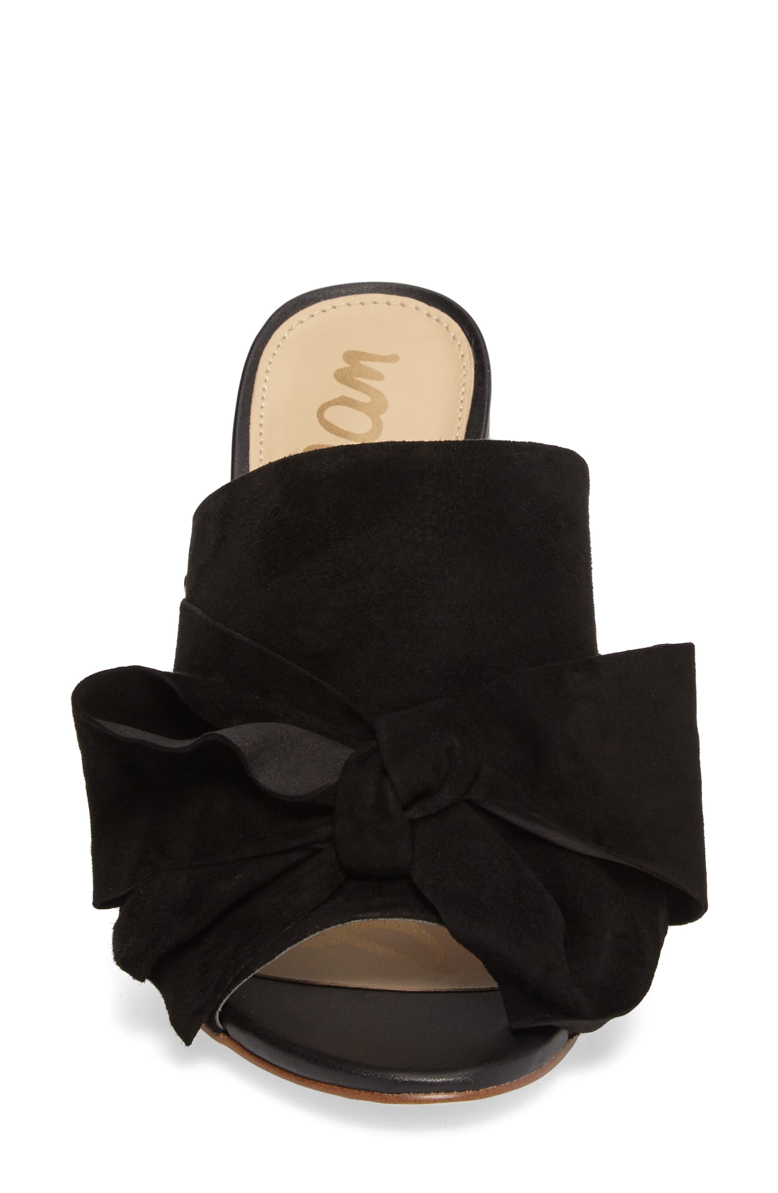 Yumi Bow Mule, Alternate, color, BLACK