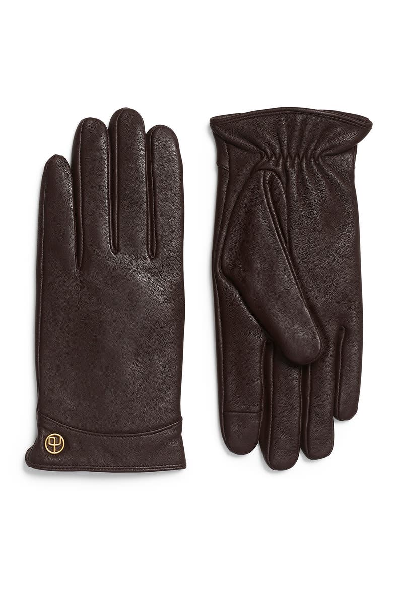 Joni Cashmere Lined Leather Gloves, Main, color, DARK ESPRESSO
