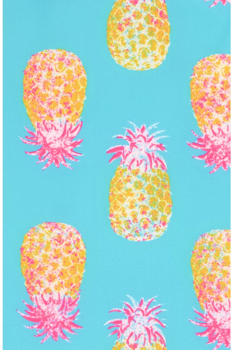 Flounce Pop One-Piece Swimsuit, Alternate, color, BLUE BAYOU FUN PINEAPPLE