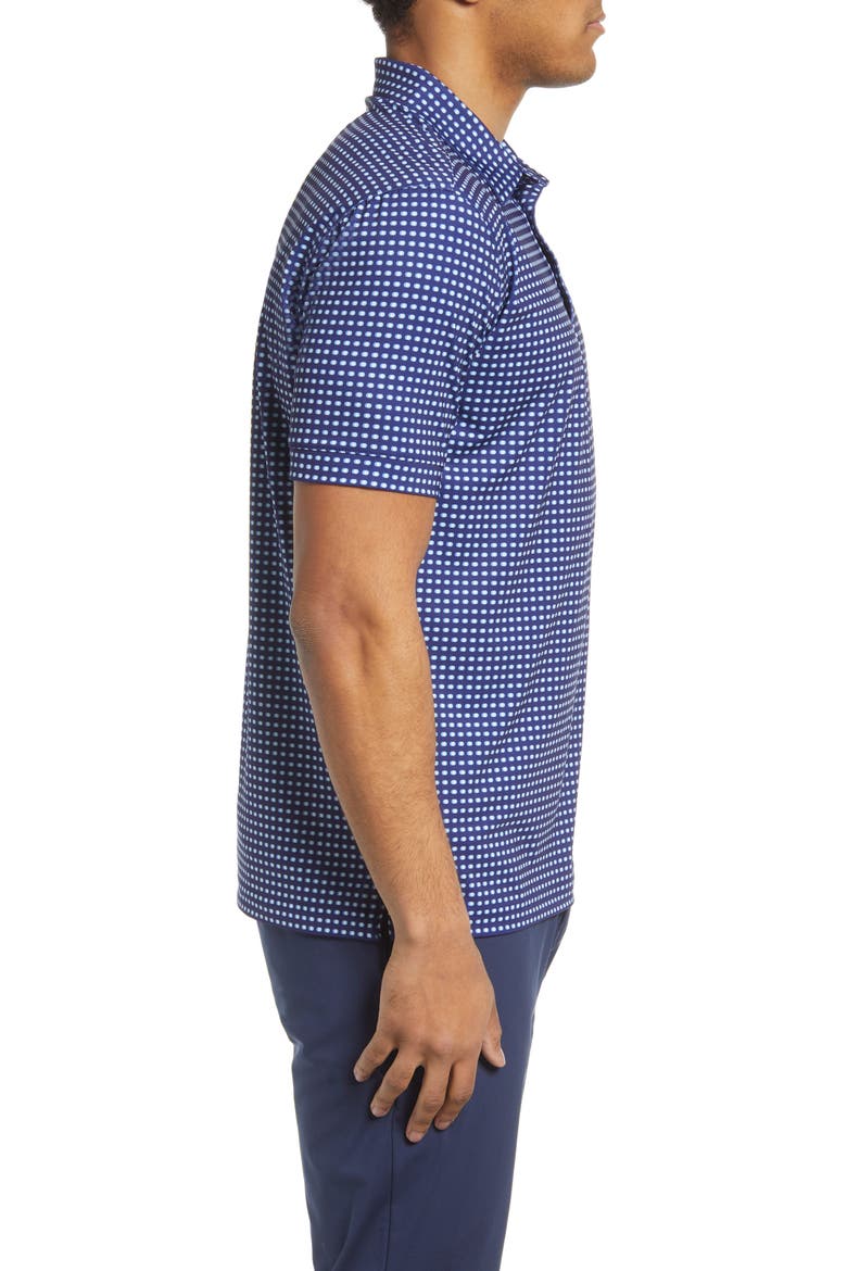 Versa Dot Stretch Polo, Alternate, color, NAVY MINI DOT PRINT