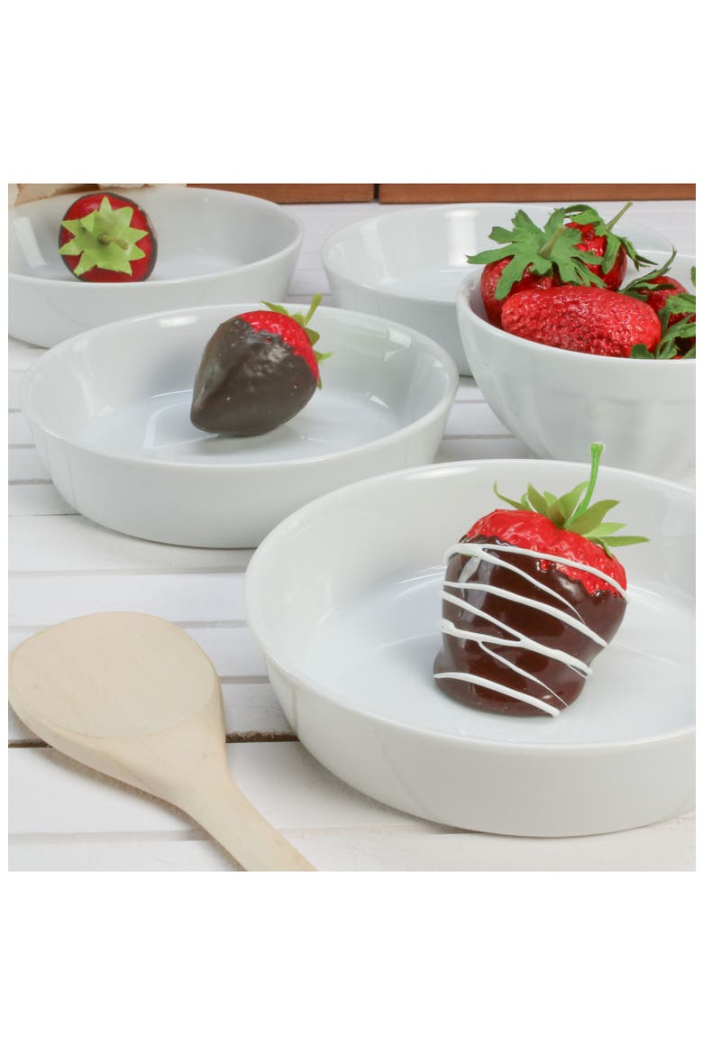 Oslo Set of 4 Quiche Bowls, Alternate, color, WHITE