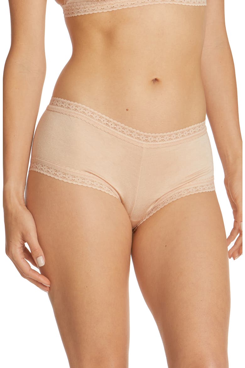 Dream Lace Trim Boyshorts, Main, color, CHAI