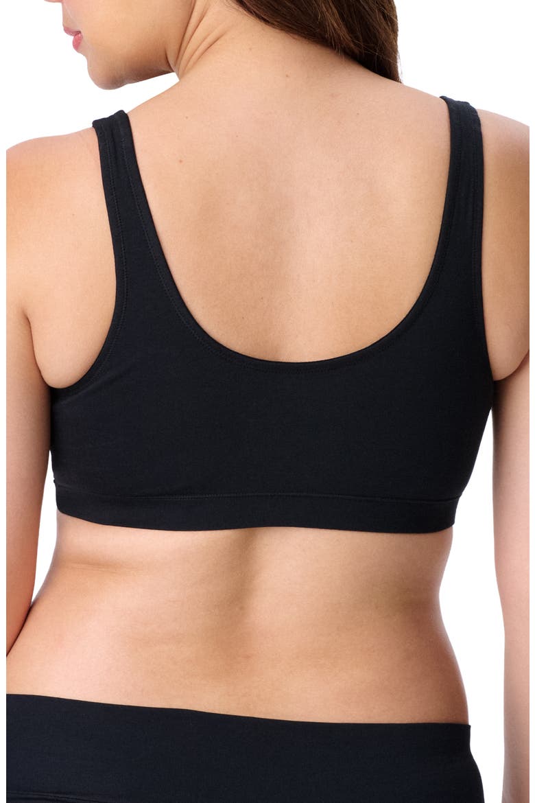 Motherhood Women's Maternity Cotton Wrap Front Nursing Sleep Bralette, 2-Pack, Alternate, color, Black and Oat