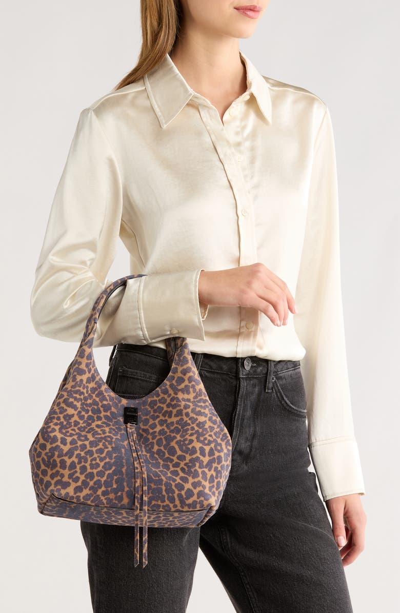 Rebecca Minkoff Darren Leather Carrysome Bag, Alternate, color, Leopard