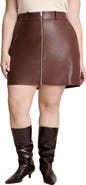 ELOQUII Faux Leather Mini Skirt