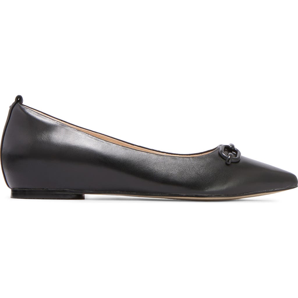 Frankie4 London Pointed Toe Flat In Black