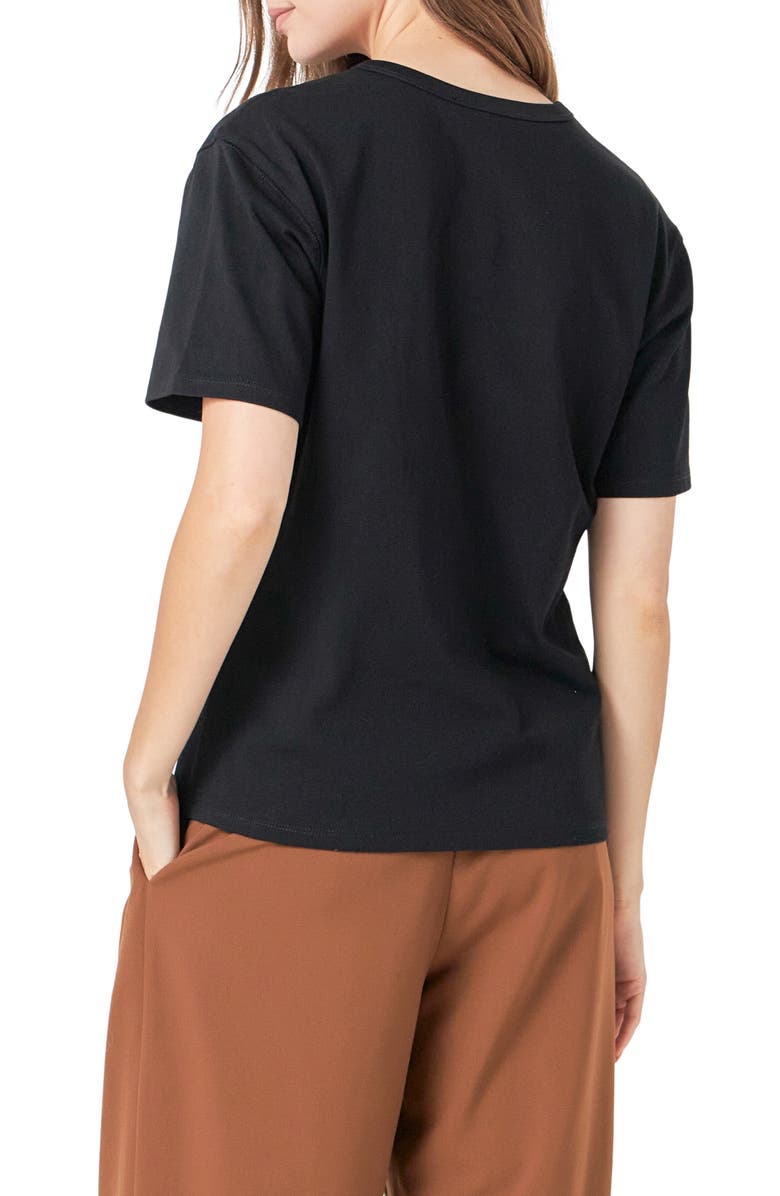 Endless Rose Bead Embellished Patch T-Shirt, Alternate, color, 