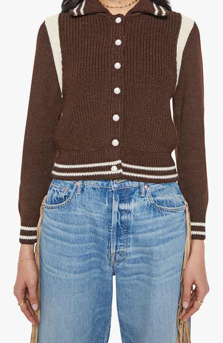 MOTHER The Little Raquette Alpaca Cardigan