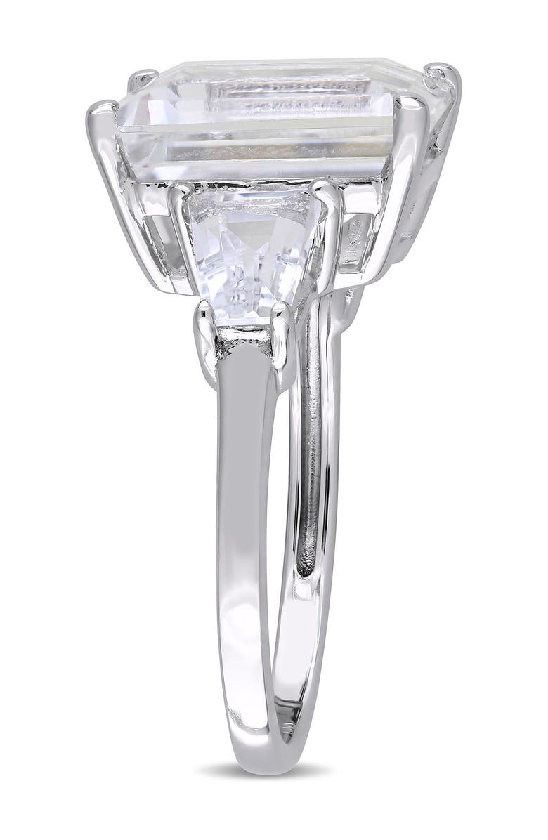 DELMAR Sterling Silver 3-Stone White Topaz Ring, Alternate, color, 
