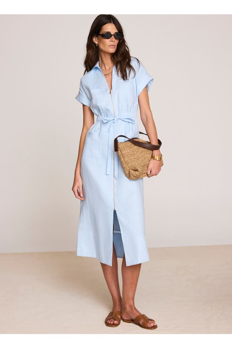 MINT VELVET Linen Midi Shirt Dress (Women)