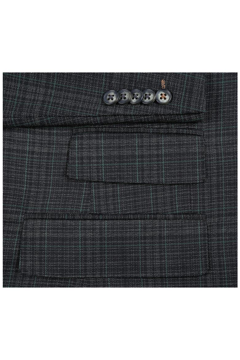 Trim Fit Plaid Two-Piece Suit, Alternate, color, GREEN
