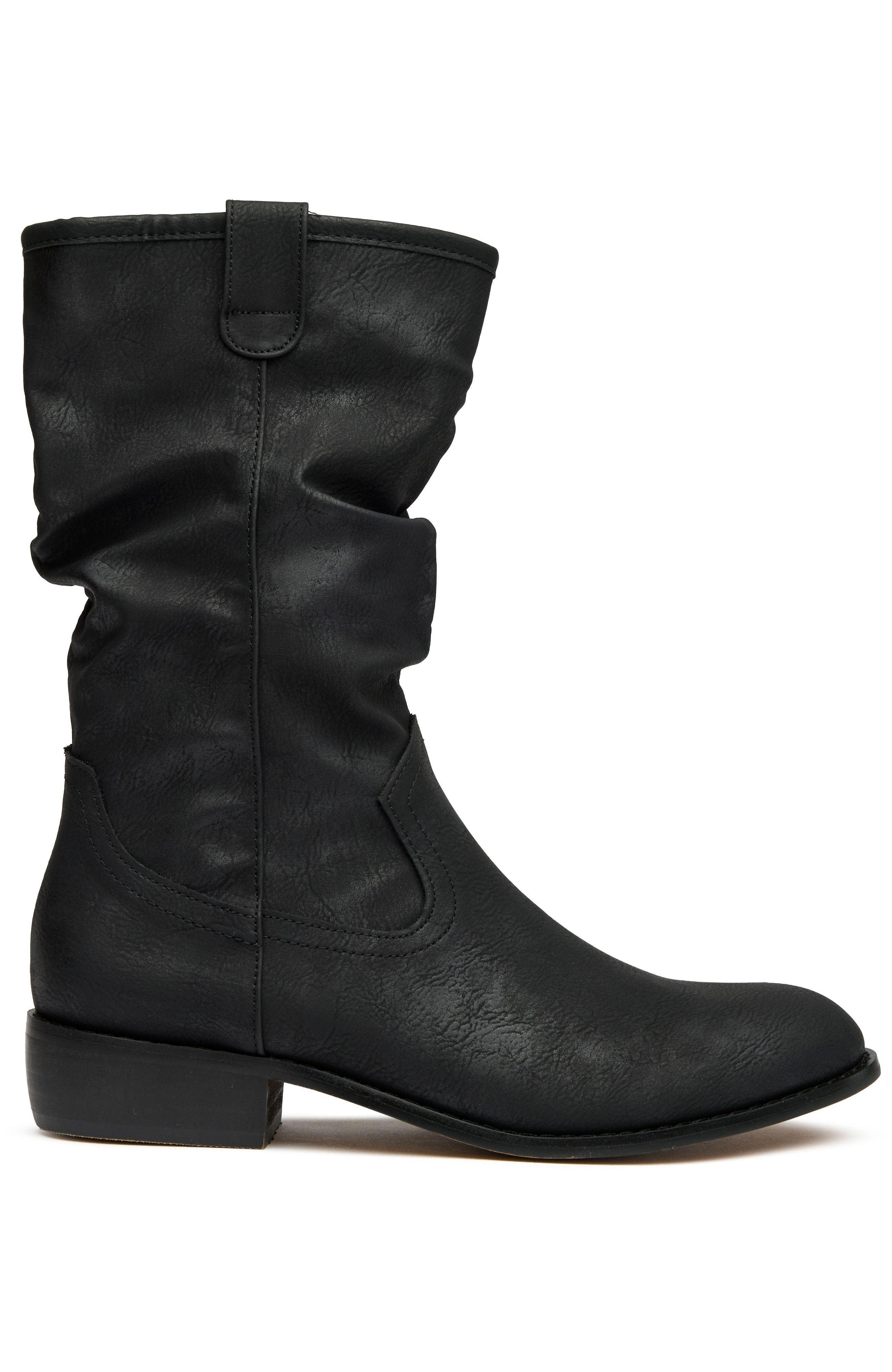 V.GAN LONDON Vegan Prune Mid Calf Boots, Main, color, Black